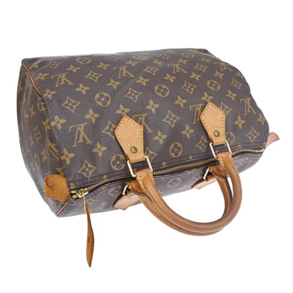 LOUIS VUITTON Speedy 30 Travel Hand Bag Monogram Leather Brown - Picture 16 of 16